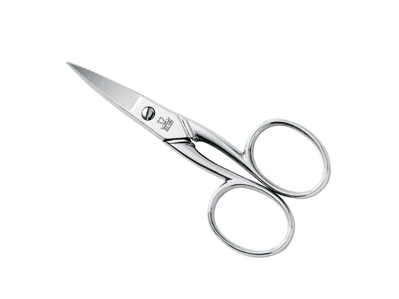 Ciseaux à ongles bancals courbe Due Cigni, une lame microdentée, 9 cm, nickelés