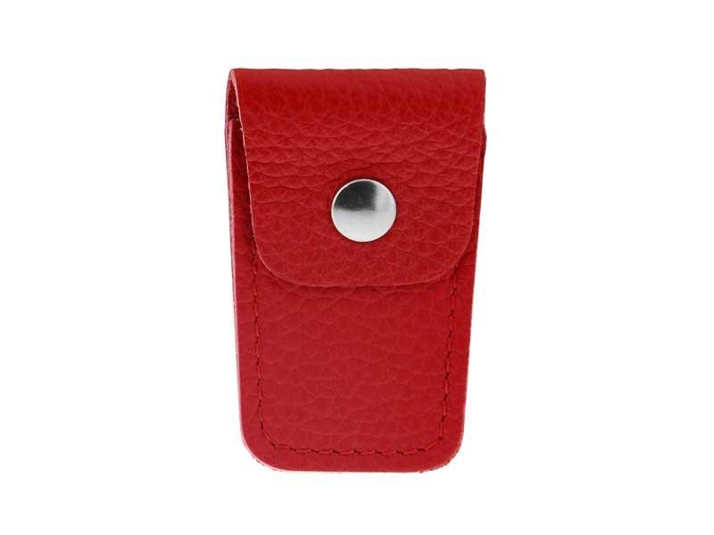 Etui Ciseaux pliants cuir rouge