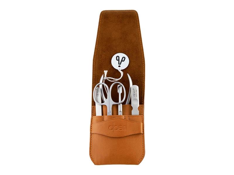Pochette manucure Alpen 5 pièces Tabac