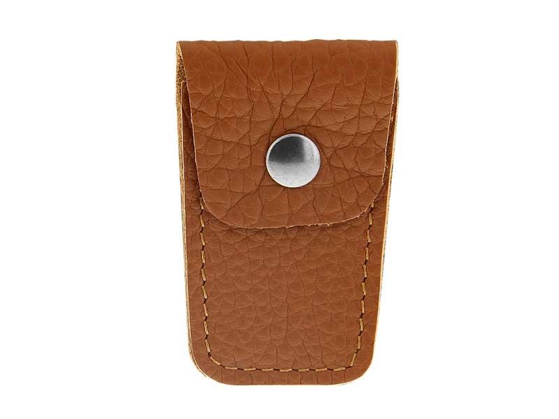Etui ciseaux pliants cuir camel