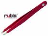 Pince à épiler Rubis Swiss line classic soft touch - rouge